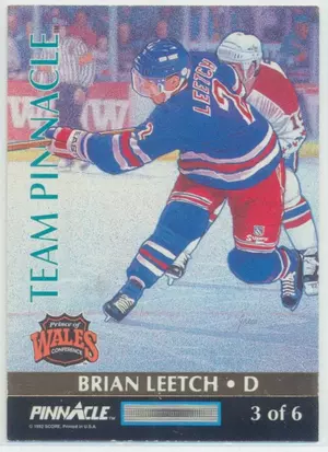 1992-93 PINNACLE (USA) - BRIAN LEETCH/PAUL COFFEY #3 TEAM PINNACLE
