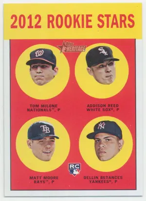 2012 Topps Heritage - Tom Milone/Addison Reed/Matt Moore/Dellin Betances #286 RC