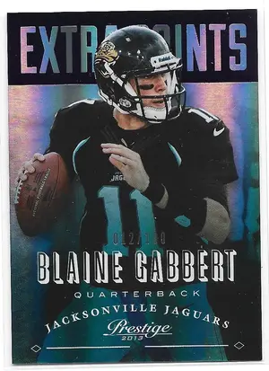 2013 Prestige Extra Points Purple #89 Blaine Gabbert (012/100)