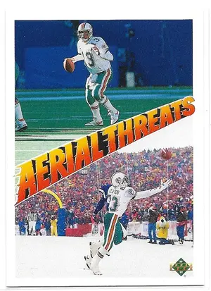 1991 Upper Deck (Aerial Threats) #34 Dan Marino & Mark Clayton