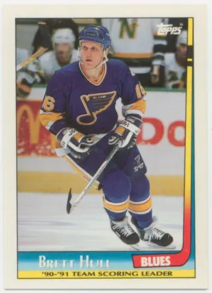 1991-92 TOPPS - BRETT HULL #20 TEAM SCORING LEADERS