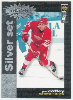 1995-96 COLLECTOR'S CHOICE - PAUL COFFEY #C29 YOU CRASH THE GAME SILVER SET