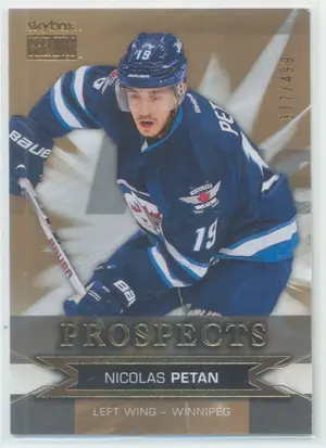 2015-16 FLEER SHOWCASE - NICOLAS PETAN #S10 SKYBOX PREMIUM PROSPECTS 377/499⚠️
