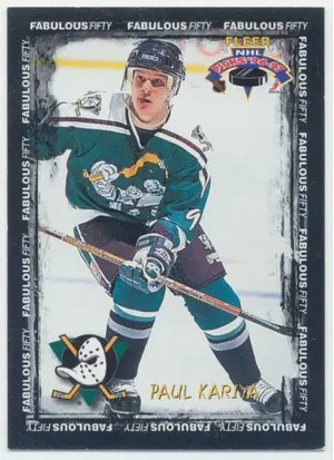 1996-97 FLEER NHL PICKS - PAUL KARIYA #23 FABULOUS FIFTY⚠️