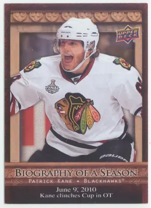 2010-11 UPPER DECK BIOGRAPHY OF A SEASON - PATRICK KANE #BOS7⚠️