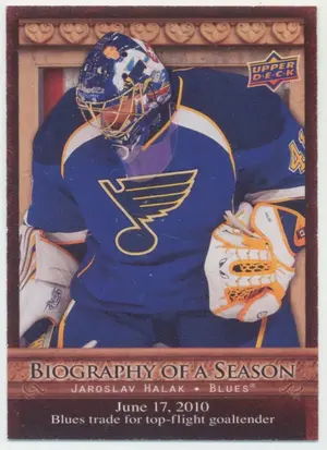 2010-11 UPPER DECK BIOGRAPHY OF A SEASON - JAROSLAV HALAK #BOS10⚠️
