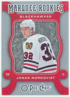 2007-08 O-PEE-CHEE - JONAS NORDQVIST #523 MARQUEE ROOKIE