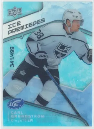 2019-20 UPPER DECK ICE - CARL GRUNDSTROM #107 ICE PREMIERES 341/499
