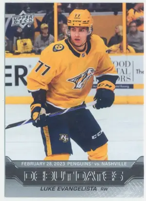 2023-24 UPPER DECK - LUKE EVANGELISTA #DD-3 DEBUT DATES