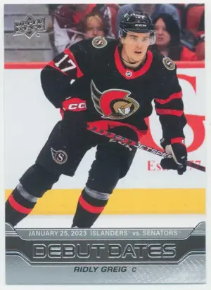2023-24 UPPER DECK - RIDLY GREIG #DD-10 DEBUT DATES