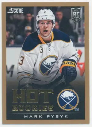 2013-14 SCORE - MARK PYSYK #741 HOT ROOKIES GOLD