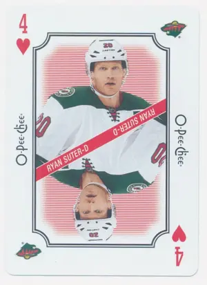 2016-17 O-PEE-CHEE - RYAN SUTER #4H PLAYING CARDS