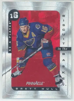 1996-97 PINNACLE BE A PLAYER - BRETT HULL #14 IN THE BISCUIT BASKET