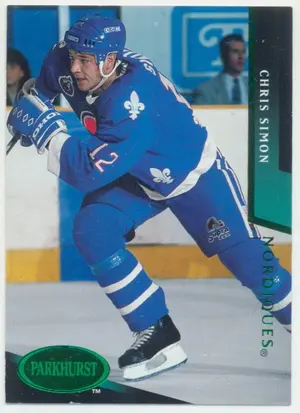 1993-94 PARKHURST - CHRIS SIMON #171 EMERALD ICE