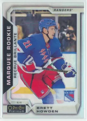 2018-19 O-PEE-CHEE PLATINUM - BRETT HOWDEN #185 MARQUEE ROOKIE RAINBOW
