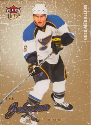 2008-09 FLEER ULTRA - ERIK JOHNSON #190 GOLD MEDALLION