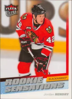 2008-09 FLEER ULTRA - JORDAN HENDRY #RS17 ROOKIE SENSATIONS