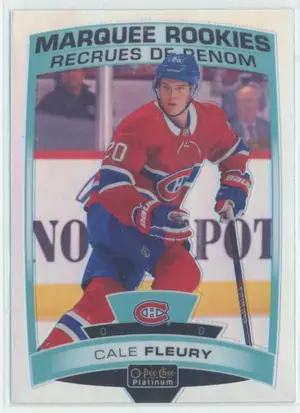 2019-20 O-PEE-CHEE PLATINUM - CALE FLEURY #158 MARQUEE ROOKIES RAINBOW