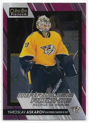 2023-24 OPC Platinum Matte Pink #230 Yaroslav Askarov (Marquee Rookie)