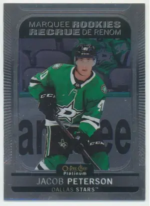 2021-22 O-PEE-CHEE PLATINUM - JACOB PETERSON #277 MARQUEE ROOKIES