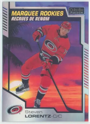 2020-21 O-PEE-CHEE PLATINUM - STEVEN LORENTZ #184 MARQUEE ROOKIES SUNSET