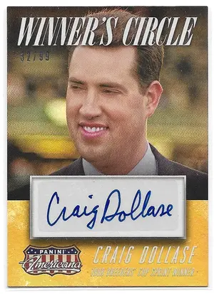 2015 Panini Americana Winner's Circle Autographs Gold #WS-CD Craig Dollase (32/99)