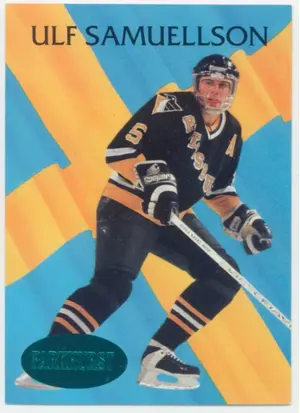 1992-93 PARKHURST - ULF SAMUELSSON #446 INTERNATIONAL RISING STAR EMERALD ICE