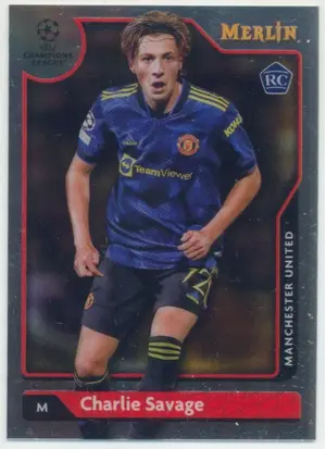 2021-22 Topps Merlin Collection Chrome UCL - Charlie Savage #137 Rookie