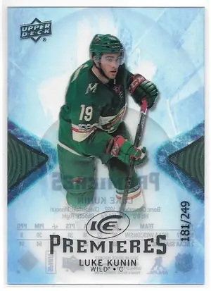 2017-18 Ice #178 Luke Kunin RC (Ice Premieres) (181/249)