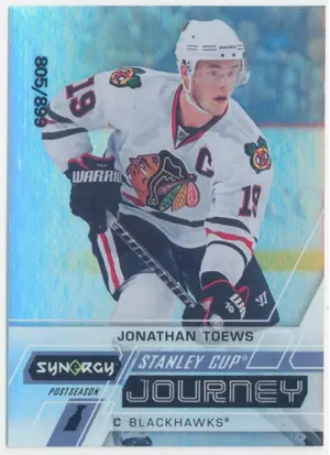 2020-21 SYNERGY - JONATHAN TOEWS #CJ-JT STANLEY CUP JOURNEY POSTSEASON VARIATION 805/899