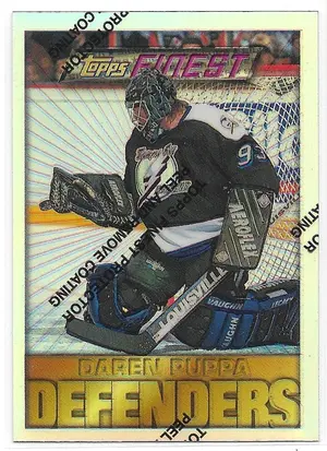 1995-96 Finest Refractors #11 Daren Puppa (Silver, Defenders)