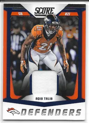 2018 Score Defenders Jersey #8 Aqib Talib