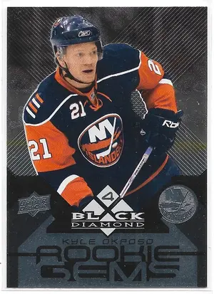 2008-09 Black Diamond #199 Kyle Okposo RC (Quadruple Diamond, Rookie Gems)
