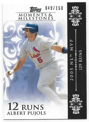 2008 Topps Moments & Milestones #12 Albert Pujols (049/150)