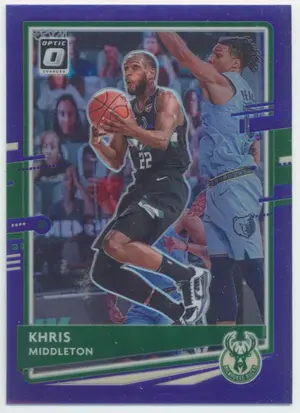 2020-21 Panini Donruss Optic - Khris Middleton #55 Purple Prizm Parallel