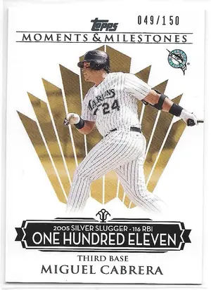 2008 Topps Moments & Milestones #138 Miguel Cabrera (049/150)