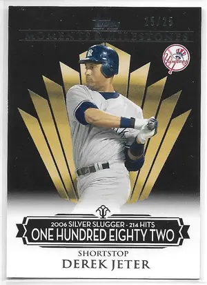 2008 Topps Moments & Milestones Black #57 Derek Jeter (25/25)