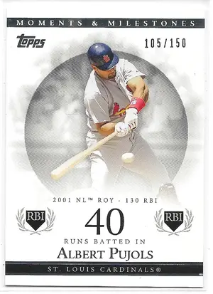 2007 Topps Moments & Milestones #2 Albert Pujols (105/150)