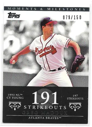 2007 Topps Moments & Milestones #15 Greg Maddux (079/150)