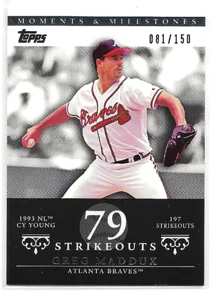 2007 Topps Moments & Milestones #15 Greg Maddux (081/150)