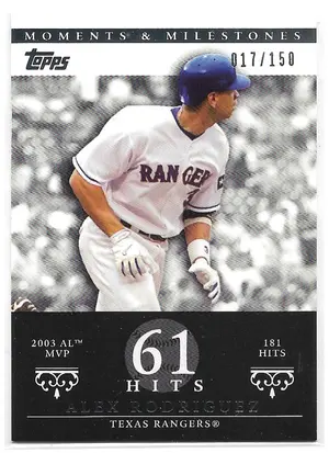 2007 Topps Moments & Milestones #29 Alex Rodriguez (017/150)