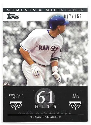 2007 Topps Moments & Milestones #29 Alex Rodriguez (017/150)
