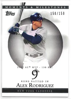 2007 Topps Moments & Milestones #34 Alex Rodriguez (150/150)