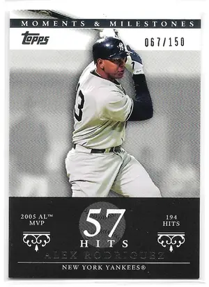 2007 Topps Moments & Milestones #35 Alex Rodriguez (067/150)