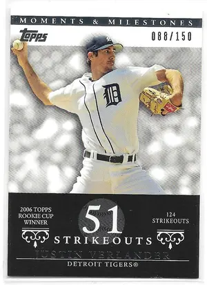 2007 Topps Moments & Milestones #64 Justin Verlander (088/150)