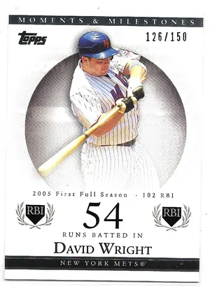 2007 Topps Moments & Milestones #100 David Wright (126/150)