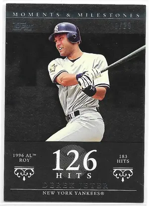 2007 Topps Moments & Milestones Black #83 Derek Jeter (06/29)