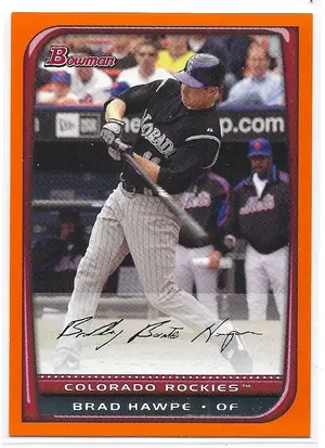 2008 Bowman Orange #164 Brad Hawpe (073/250)