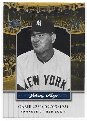 2008 Yankee Stadium Legacy Collection #2251 Johnny Mize
