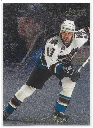 1996-97 Flair #100 Chris Simon